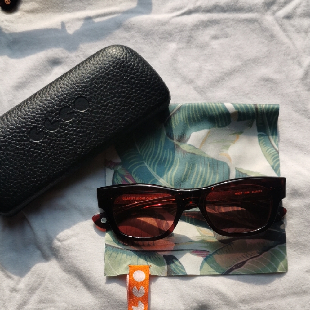 Garret Leight Burgundy/Merlot Woz Sunglasses Brand New
